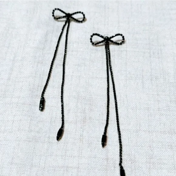 Rhinestone drop earrings #1452 - Picture 2 of 4